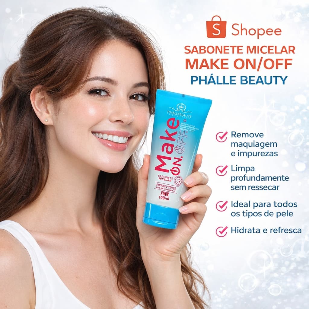 SABONETE MICELAR MAKE ON/OFF PHALLE BEAUTY PH020 VENCI:12/26