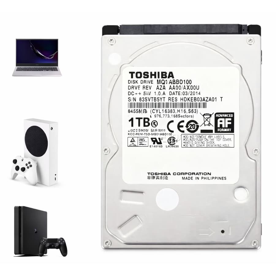 HD 1TB Externo para PCs/PS5/PS4/PS3/XBOX -  Mais Espaço para seus Jogos e Dados.