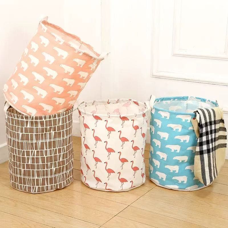 Cesto Organizador 50L Multiuso Tecido Dobrável Roupa Brinquedos Lavanderia