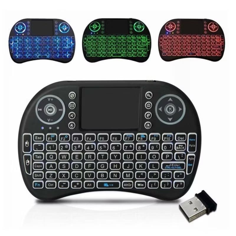 Mini Teclado Controle Sem Fio Para Smart TV e PC