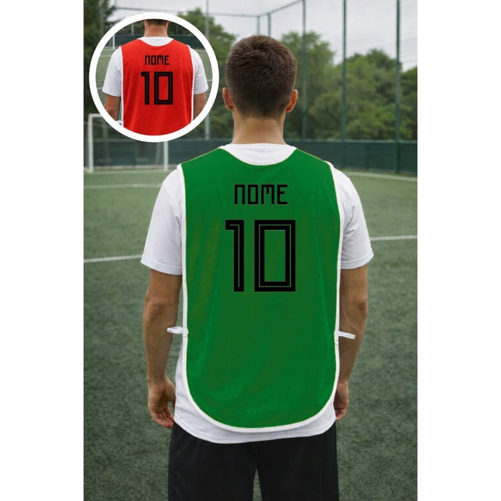 Colete Dupla face Mavis grande 20 kit com nome e número