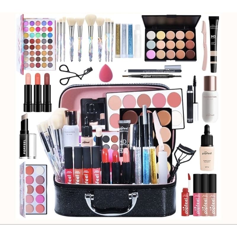 Kit de Maquiagem Bella Glow – 18 Produtos Sortidos