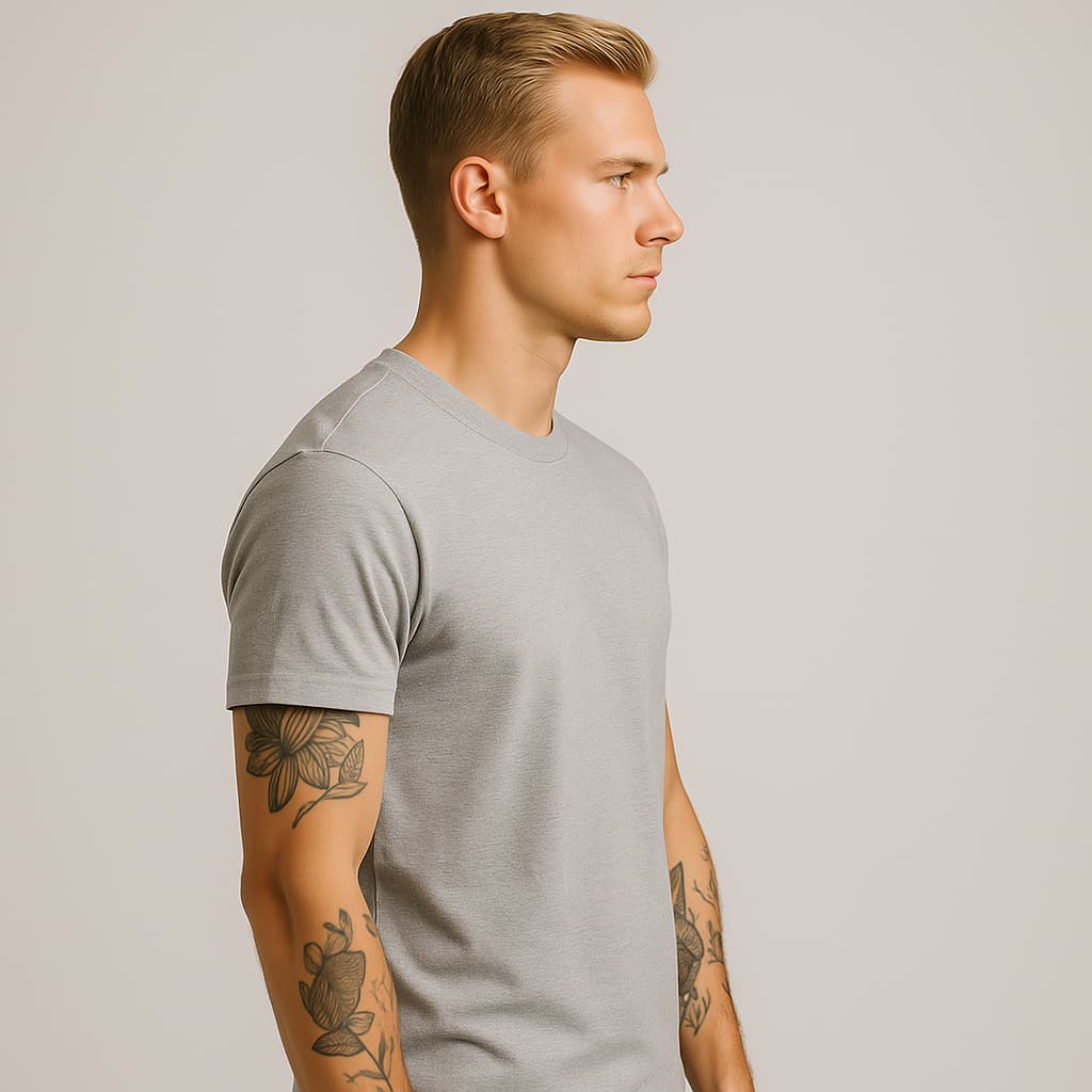 Camiseta Masculina 100% Algodão Premium Lisa Básica Minimalista