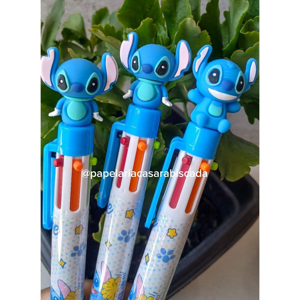Caneta Esferográfica Stitch 6 Cores