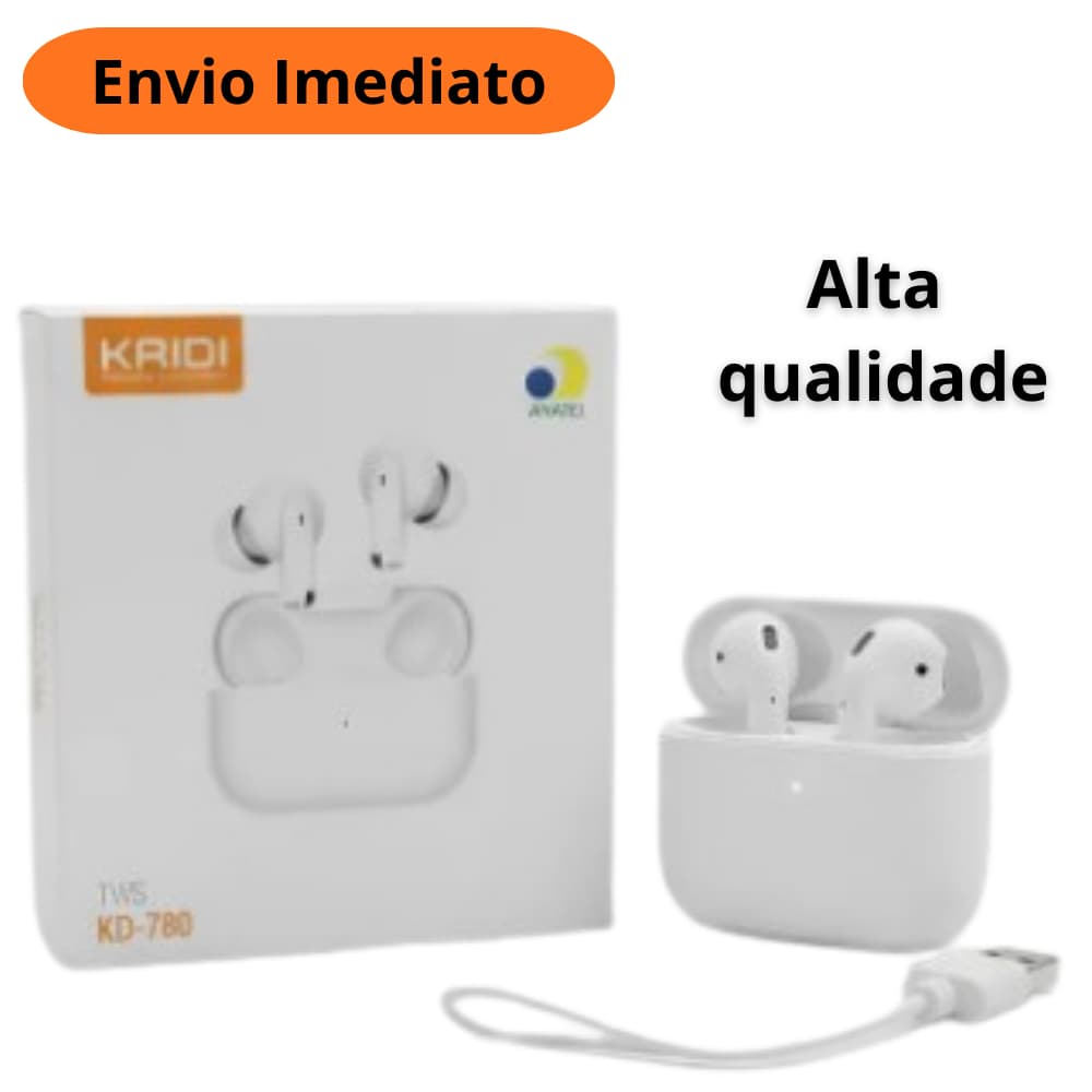 Fone Sem Fio Bluetooth KAIDI Som Premium Com Cancelamento De Ruído KD 780