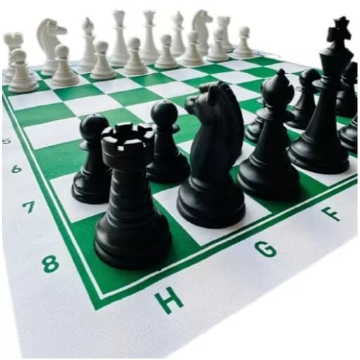 Jogo Xadrez Oficial De Tabuleiro Napa 46x46cm Padrão Escolar Rei 10cm Peças de Xadrez Grande