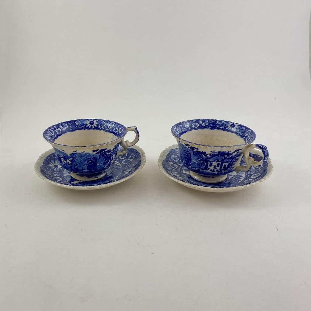 Xícaras de chá de porcelana japonesa KN antigas - Jogo 2 peças