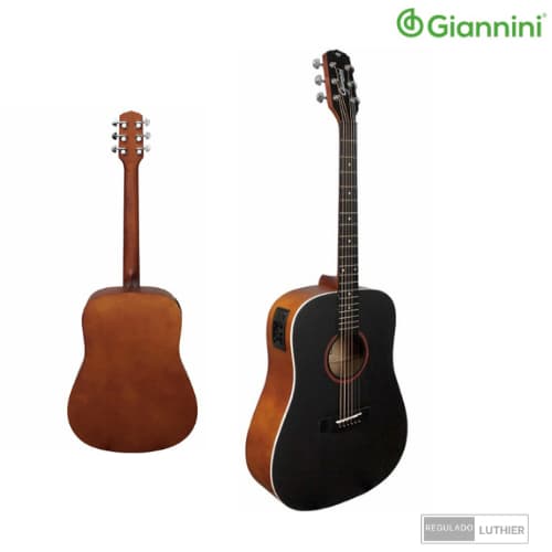 Violão Aço Eletroacústico Giannini Performance GD-1 EQ Color Top Black (CTBK)