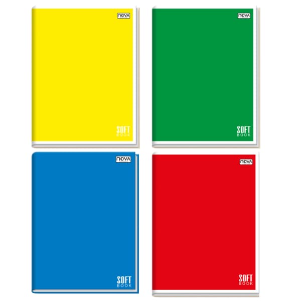 Kit 4 Cadernos Pequenos Brochura 1/4 Capa Dura 96 Folhas