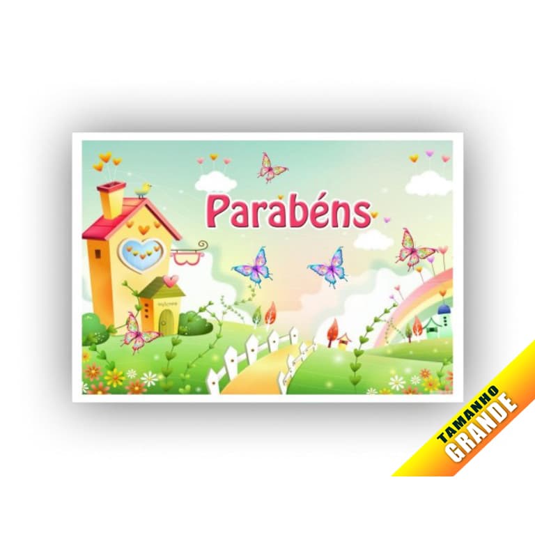 Papel Arroz Jardim Encantado para Bolo grande 30x40cm de 7Kg