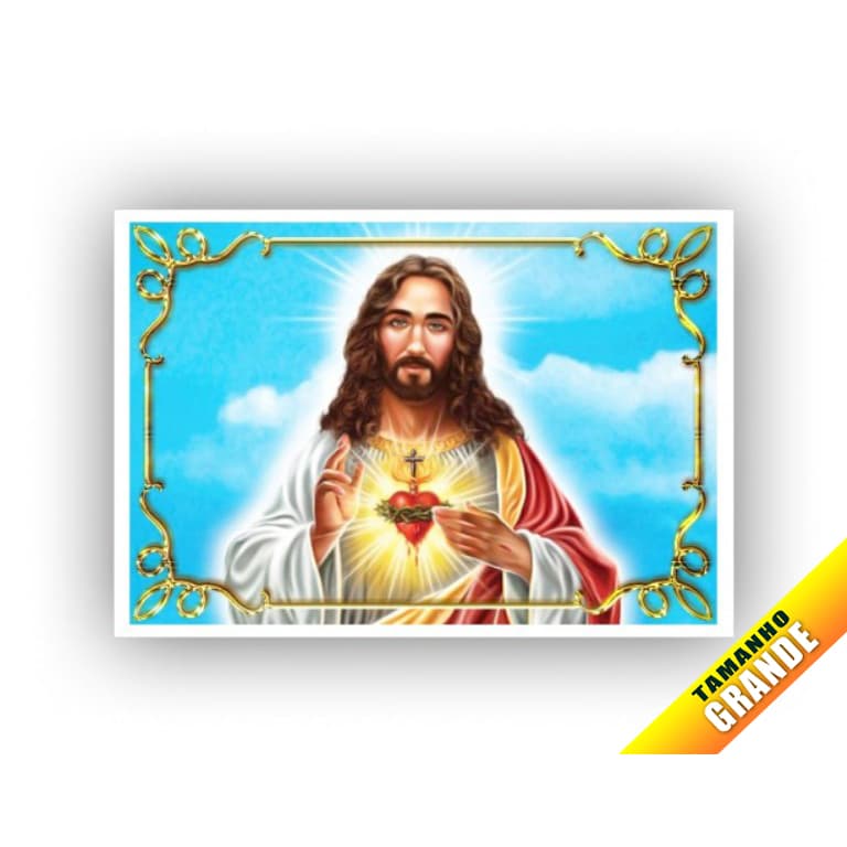 Papel Arroz Jesus Cristo Religioso para Bolo grande 30x40cm de 7kg