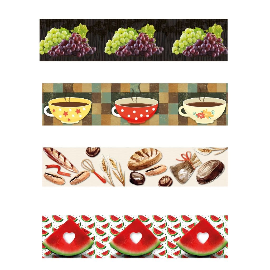 Kit 01 C/  32 Faixas Digital + 2 brinde Variadas sem Repetir desenho 49 cm x 12,5 cm larg p/ artesanato e pano de pratos