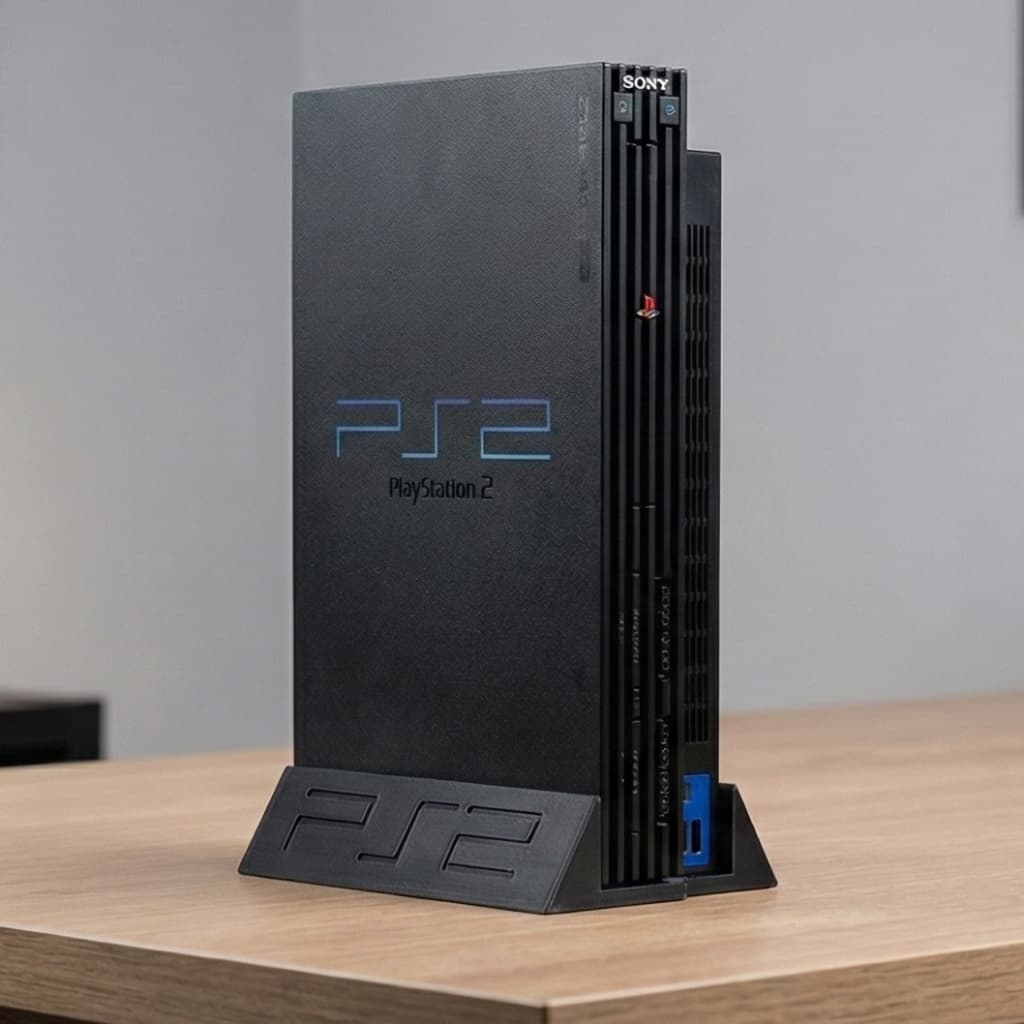 Suporte Vertical PS2 FAT (Suporte para colocar o Playstation 2 na Vertical)