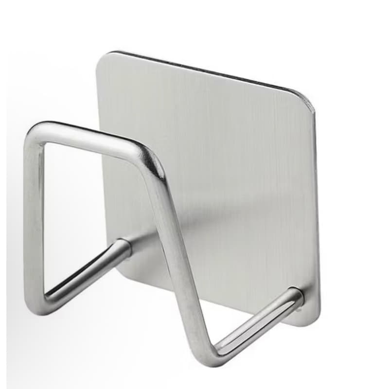 Gancho Adesivo Inox Porta Esponja Bucha Suporte de Pia Parede Cozinha Premium