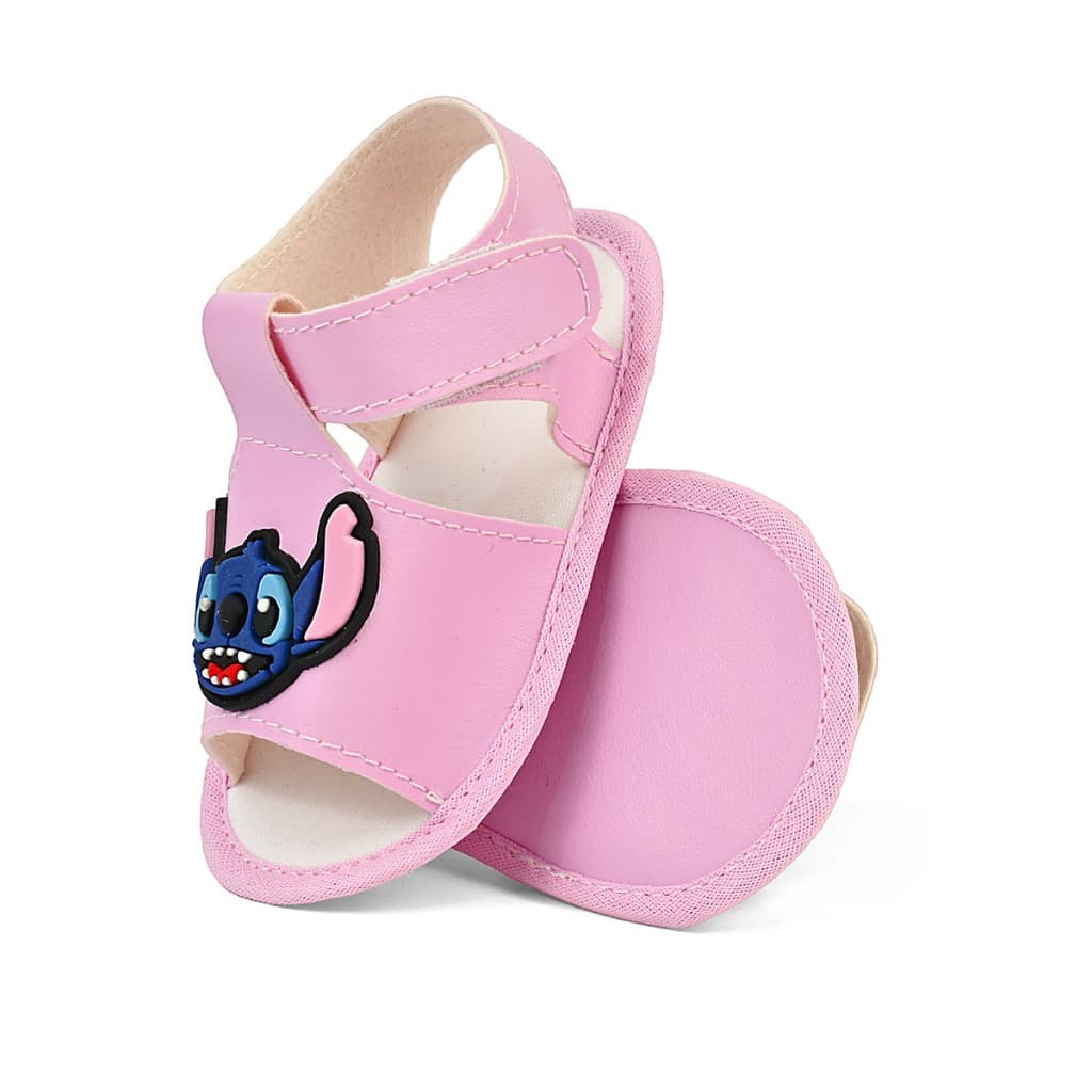 Sandalia Bebe Menina Infantil Personagem Azul Fofa Leve Confortavel Antialergica