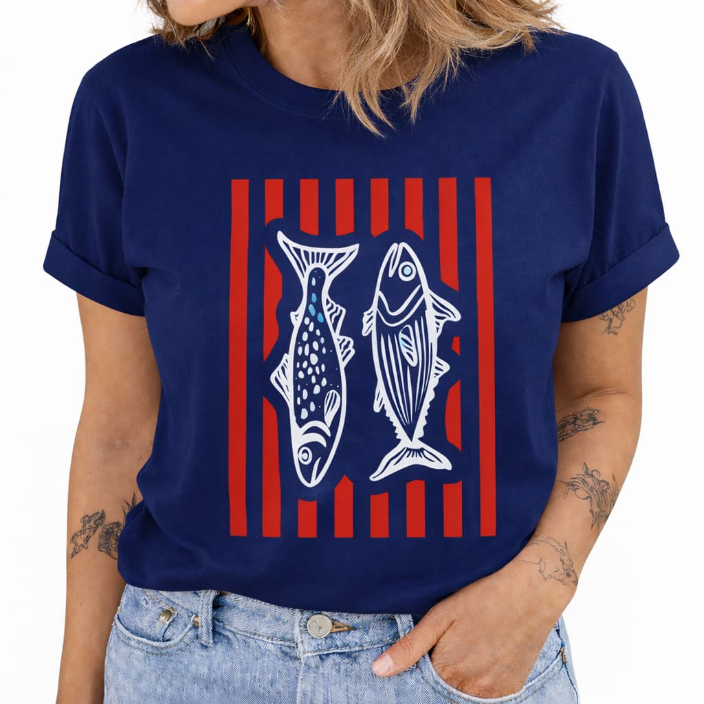 T-shirt Sardines Summer Verão 100% Algodão Premium Entrega Imediata