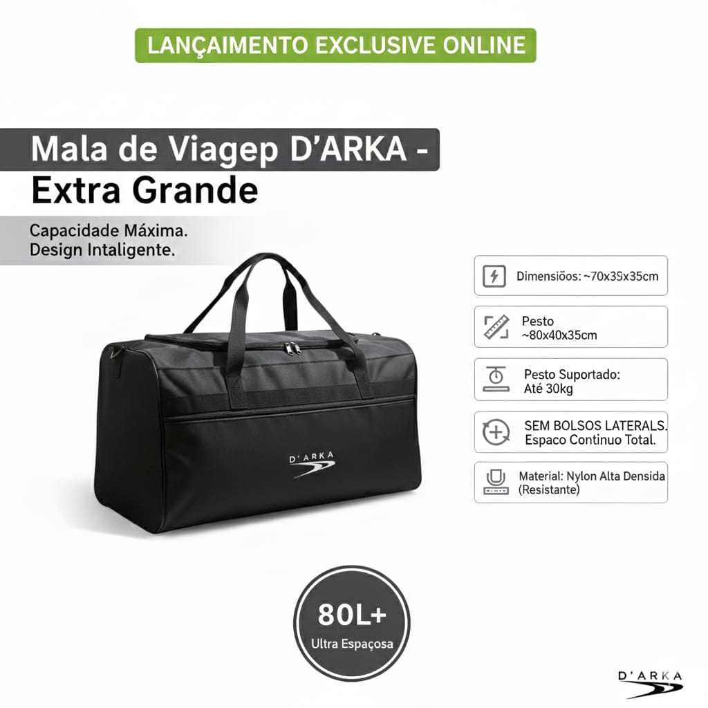 Bolsa De Mão Mala De Viagem Extra Grande Reforçada