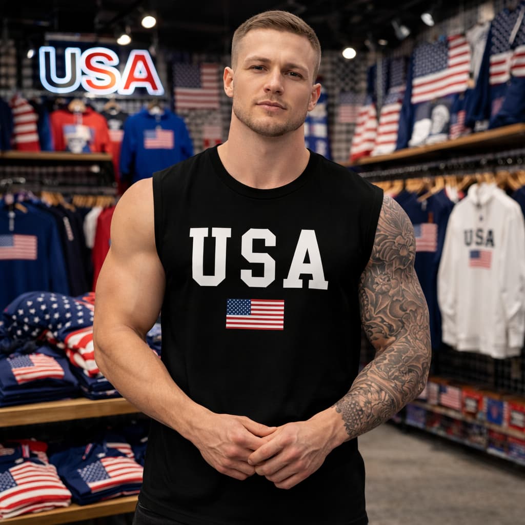 Regata Masculina Oversized 100% Algodão Camiseta Regata Estilo Machão cavada USA Várias Cores Lançamento