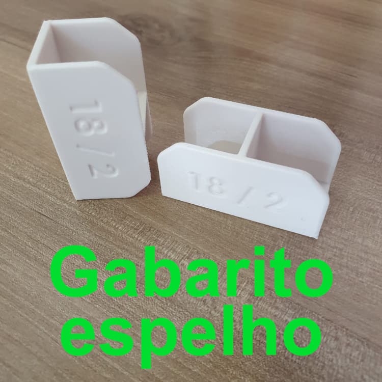 Gabarito frente / espelho gaveta marcenaria instalação fácil
