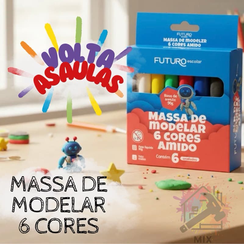 MASSA MODELAR  6 CORES 90g - FUTURO