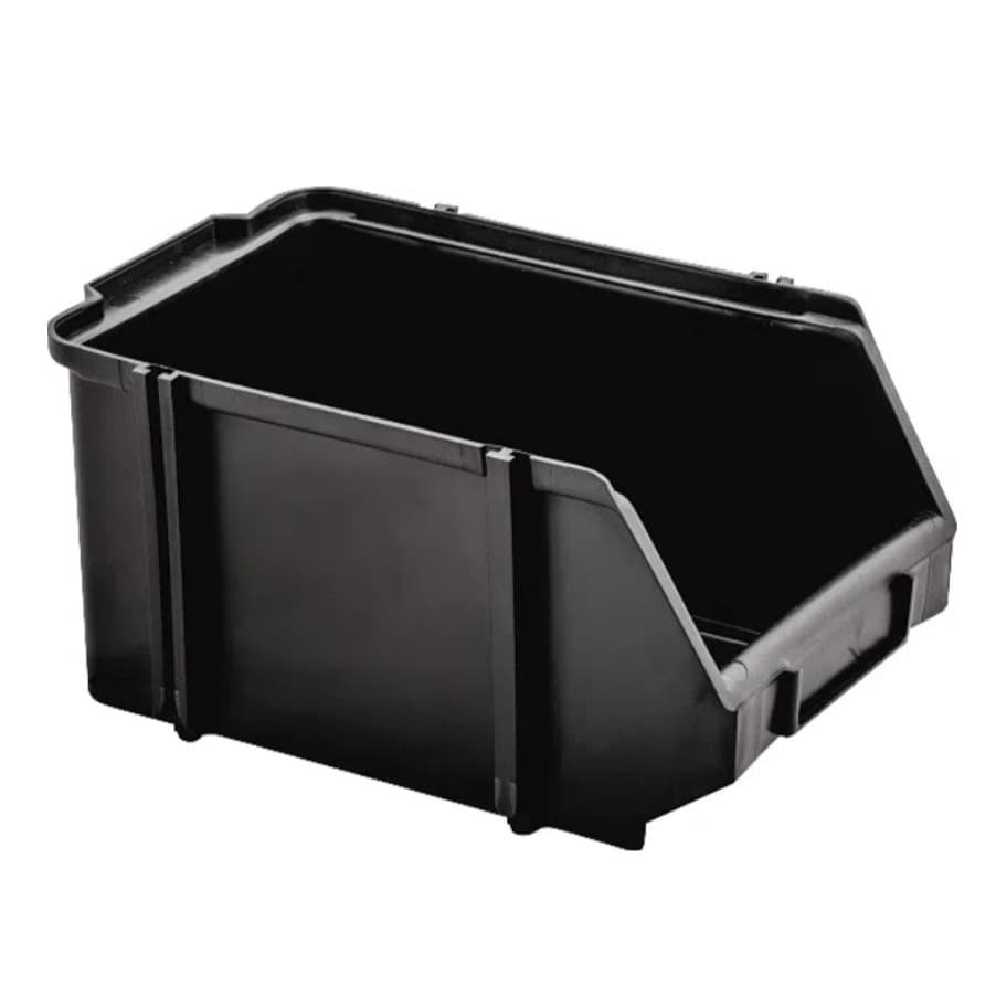 Kit Caixa Organizador Nº 5 3 Peças Bin Gaveteiro Caixinha Parafusos Prateleira Preto