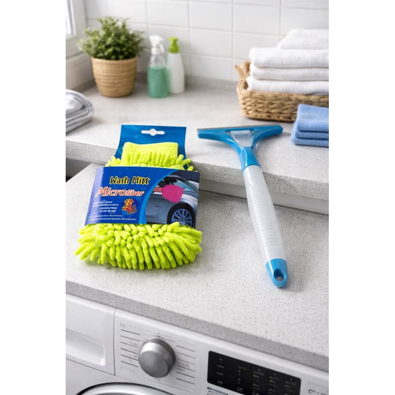 Kit 1 Luva Microfibra + 1 Rodo Spray Multiuso