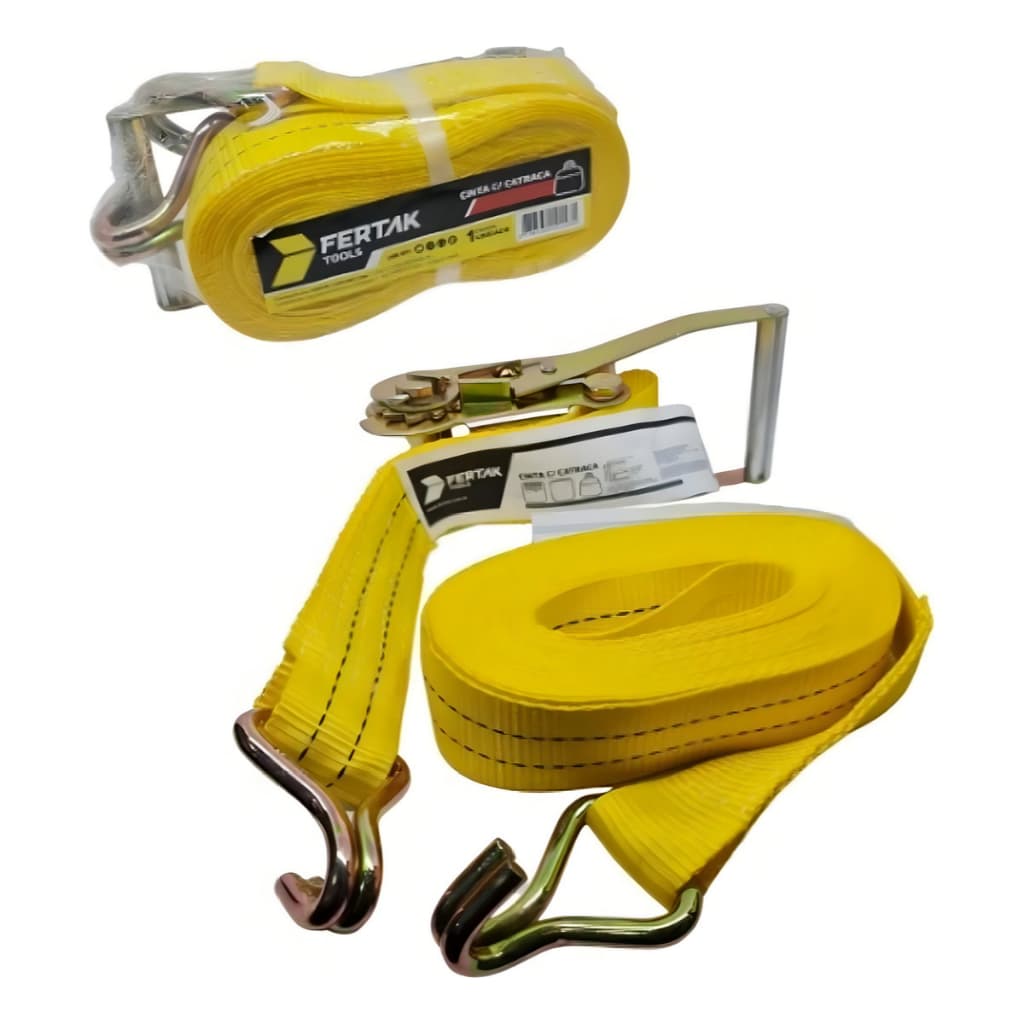 2x Kit Cinta Catraca 1,5ton Amarração Carga Caminhão carreta utilitário