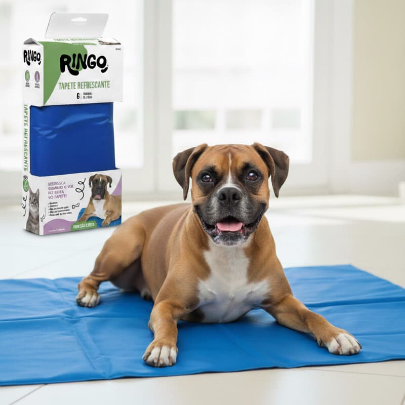 TAPETE GELADO COLCHONETE REFRESCANTE PARA CACHORRO GATO Tamanho G 65cm x 50cm Ringo