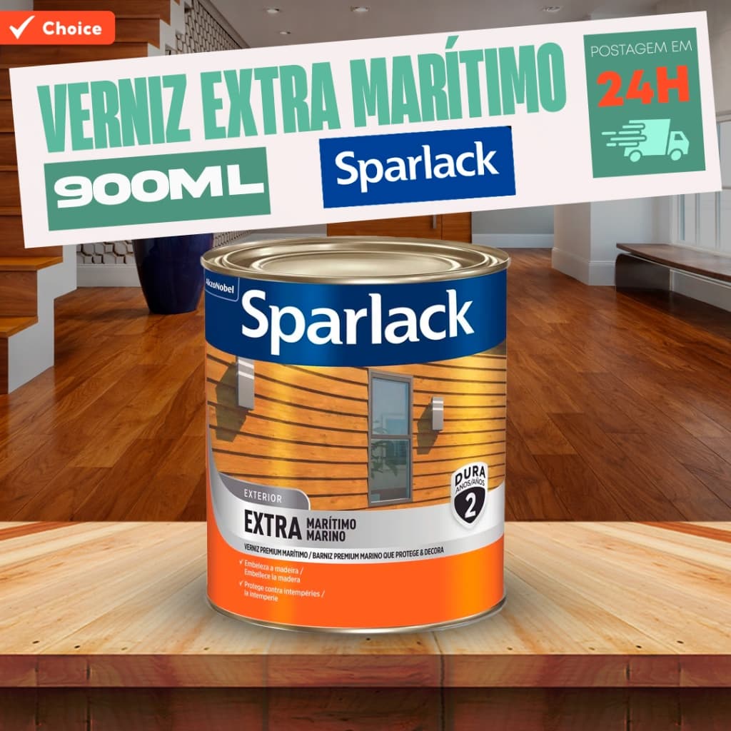 Verniz Sparlack Extra Marítimo Brilhante 900ml 1/4