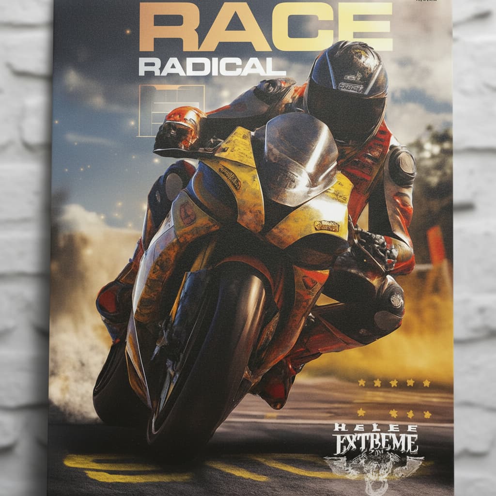 Caderno Universitário Moto Radical 10 Matérias – 160 folhas