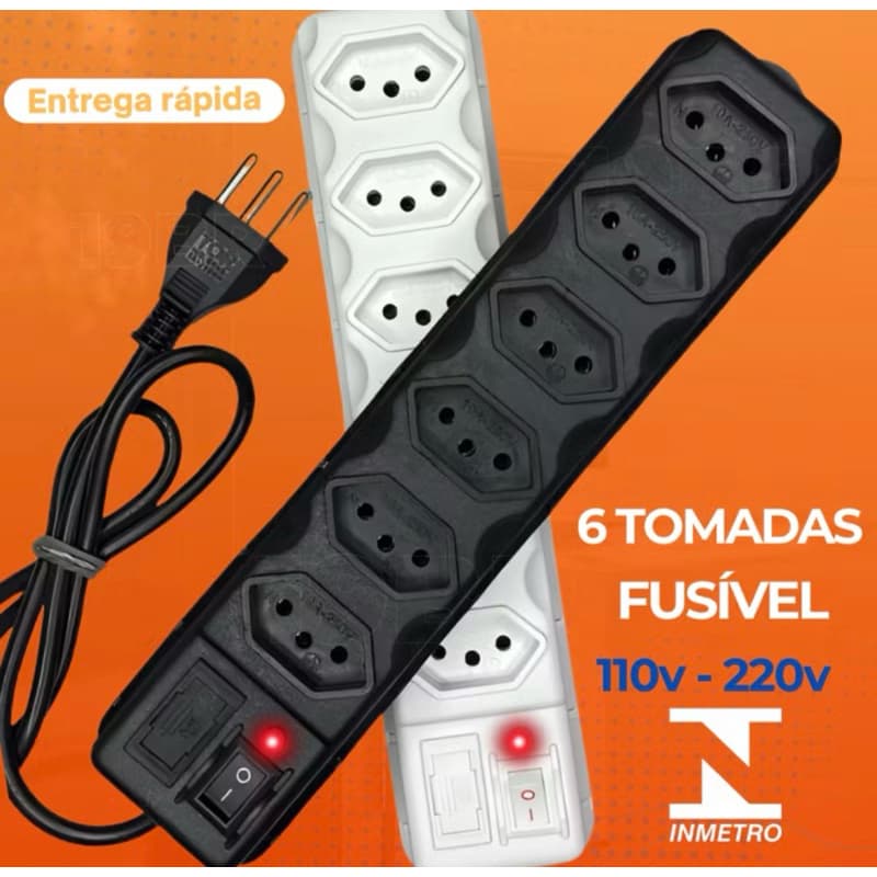 FILTRO DE LINHA RÉGUA DE TOMADAS 6