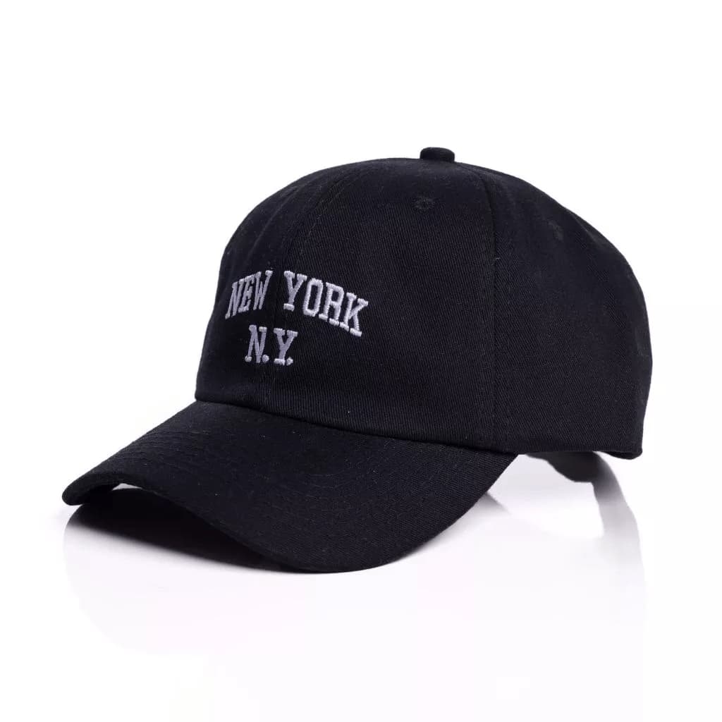 Bone New York NY Retro Basebol Aba Curva Masculino e Feminino Regulagem Fitão