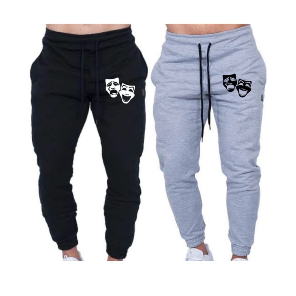 Kit 2 Calças De Moletom Masculina Chora Agora/Rir Depois