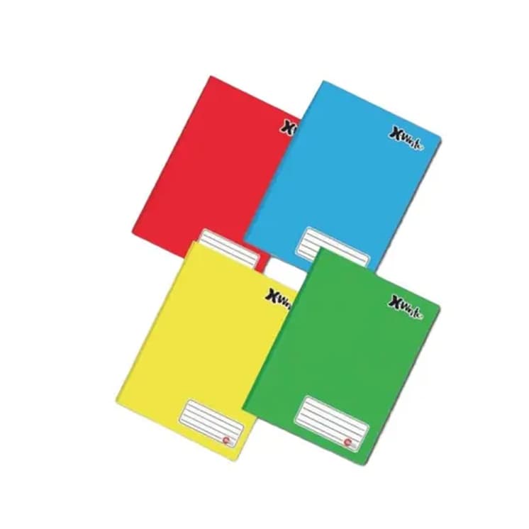 Kit c/5 Caderno Brochura de Capa Dura 1/4 pequeno 48 ou 96 Folhas cada - X-write - Máxima.