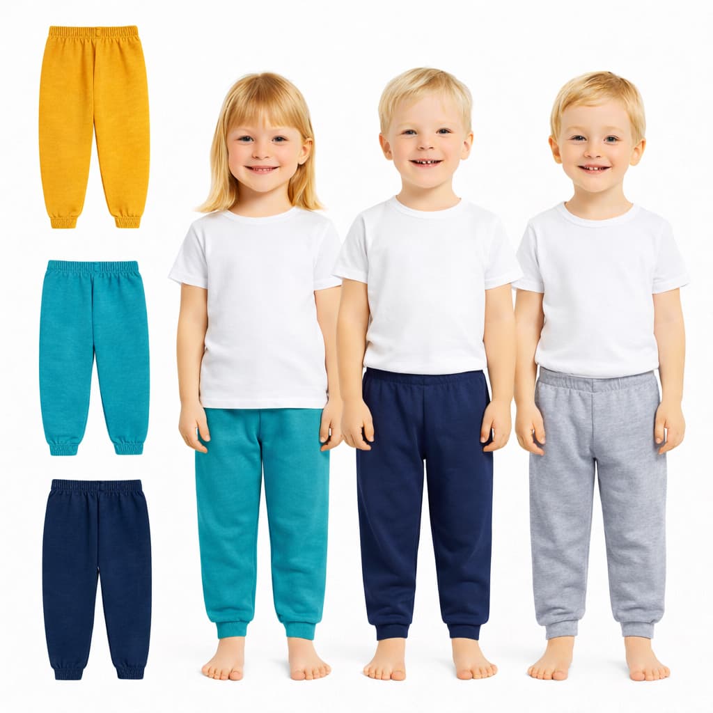 Kit 2 Calças de Moletom Flanelado Infantil Inverno Calça de Moletom Peluciada Quentinha Unissex Cores Sortidas