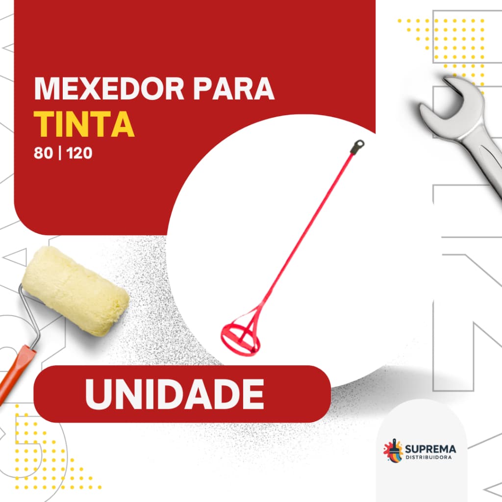 Misturador de Tinta para Furadeira – 80mm / 120mm – Homogeneização Rápida de Tintas, Massas e Texturas