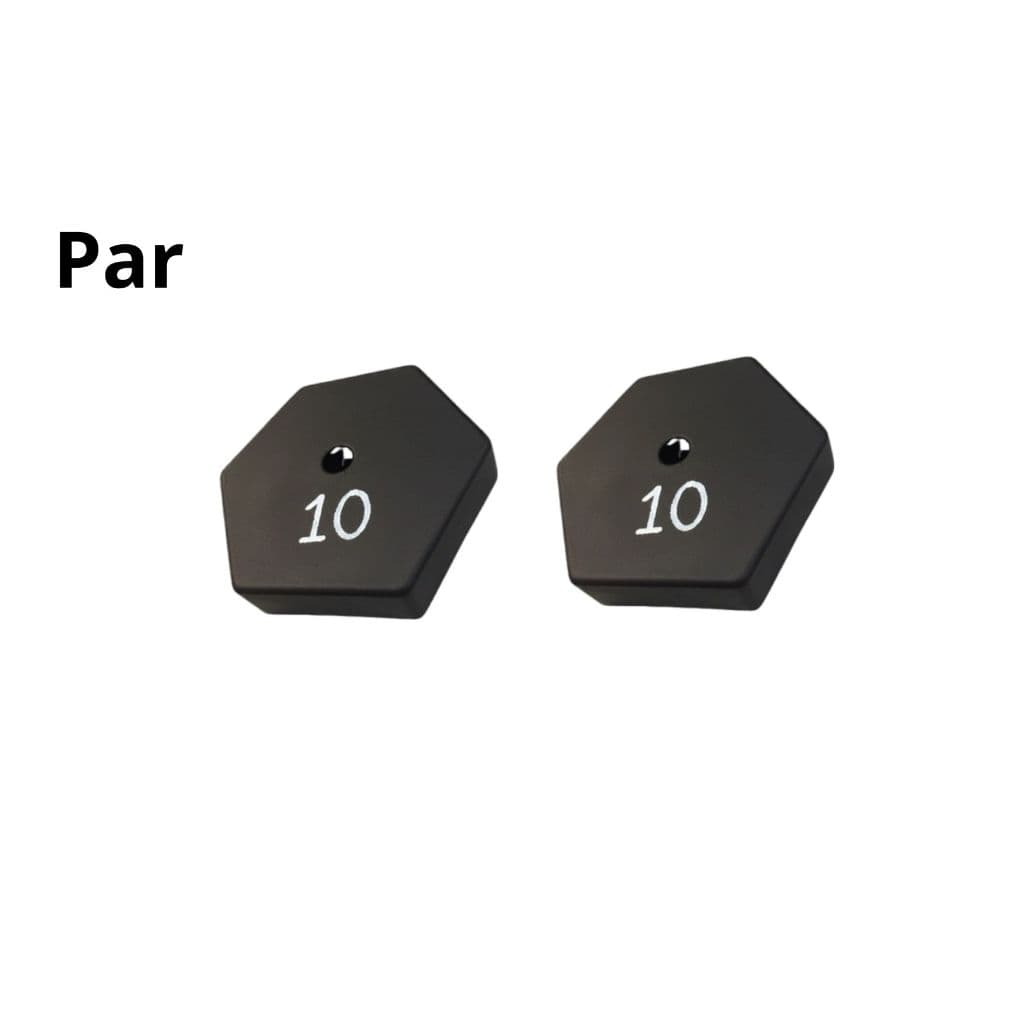 Par de anilhas de 10kg emborrachadas - 2 Anilhas