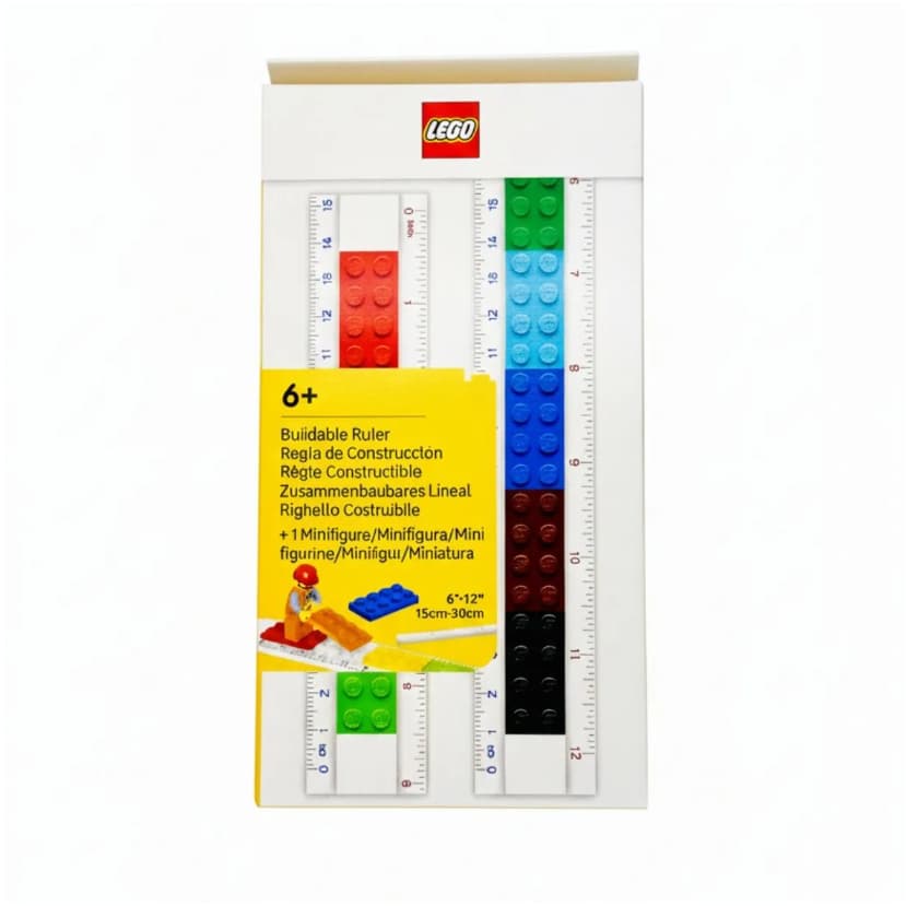 Régua Plástica 15cm - 30 cm c/ Mini Figura Lego - Jandaia