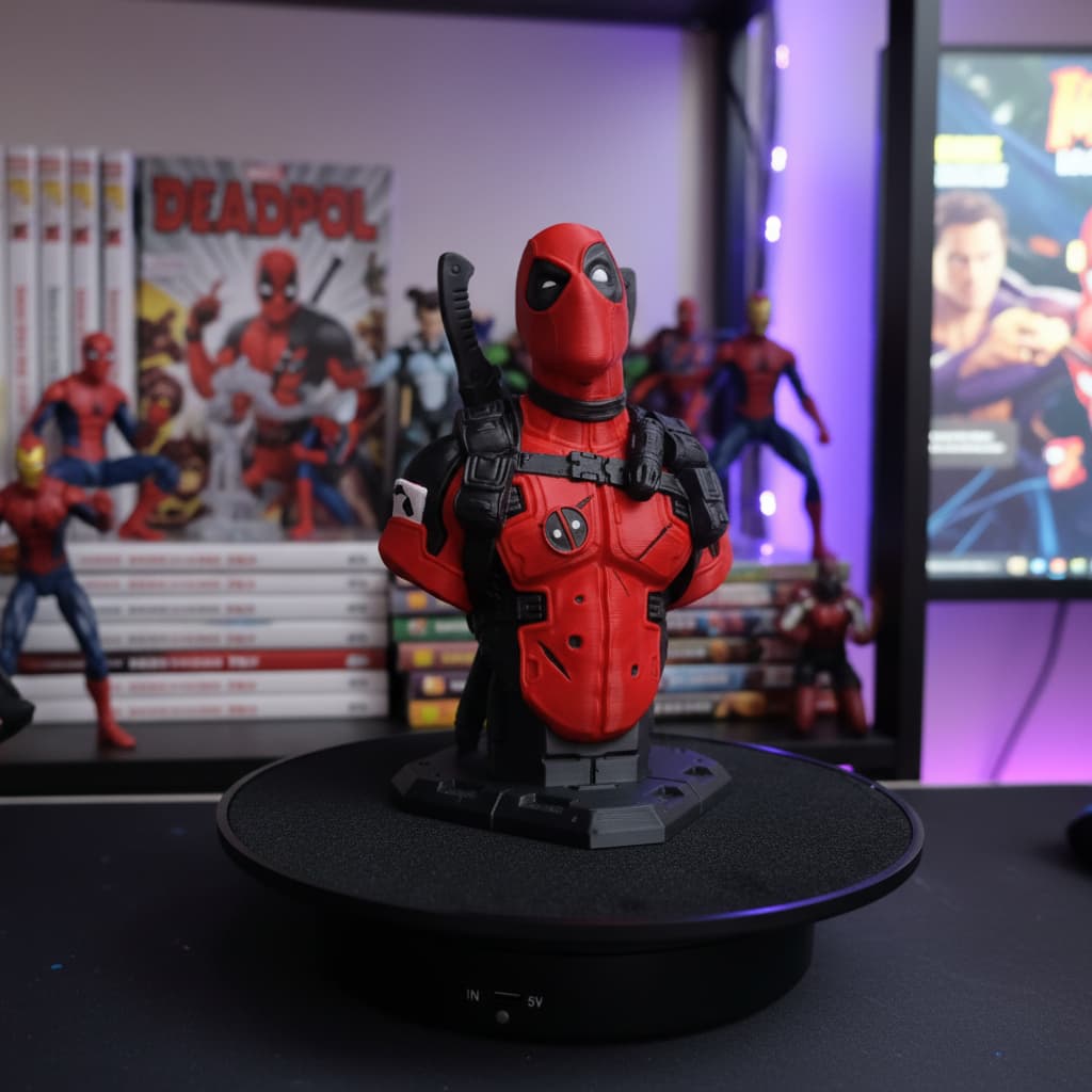 Busto Decorativo Deadpool – Estátua Colecionável em Base Premium | Geek & presente