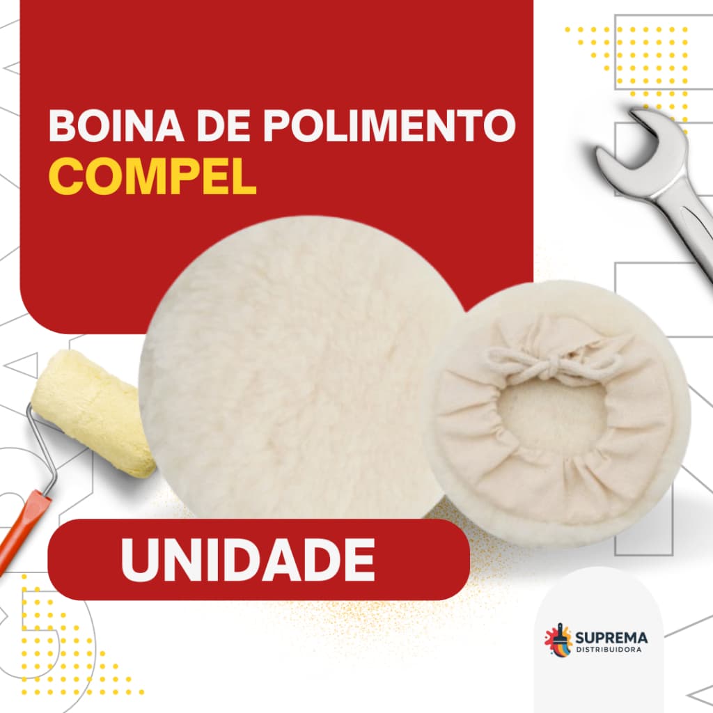 Boina para Polimento Compel – Acabamento Automotivo com Alto Brilho – Polimento, Corte e Refino