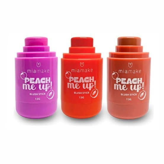Blush Stick Peach Make Up Mia Make - Cor Natural e Glow Perfeito.