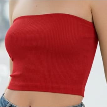 Cropped | Top Faixa | Canelado | Feminino | Básico Confortável