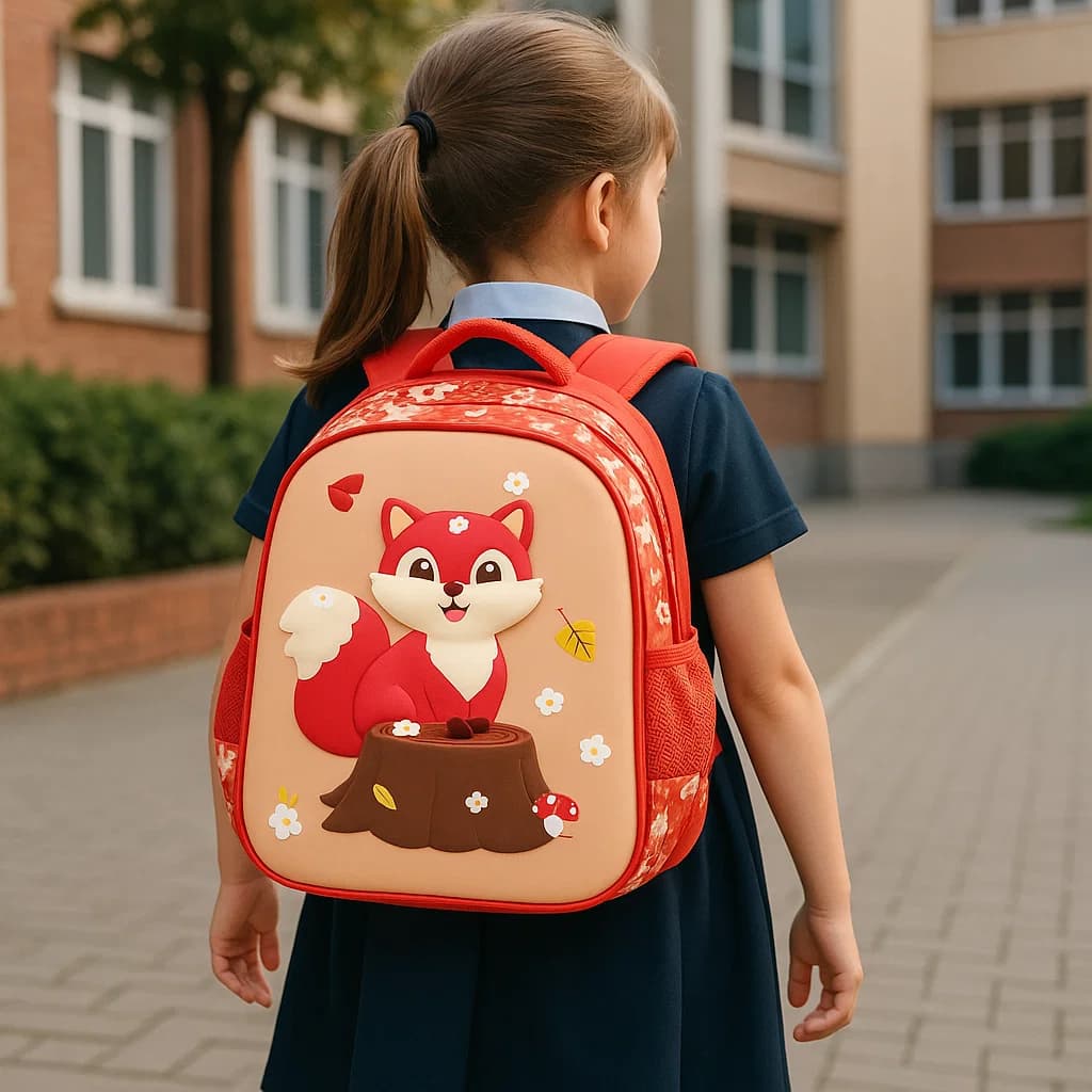 Mochila Pequena Infantil Bolsa Escolar Passeio Creche Escola Menina Feminina 3D