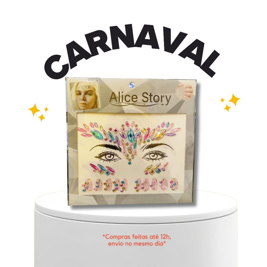 Adesivo Para O Rosto Strass Cristais Maquiagem Para O Carnaval Fantasia Sereia Carnaval e Festas make