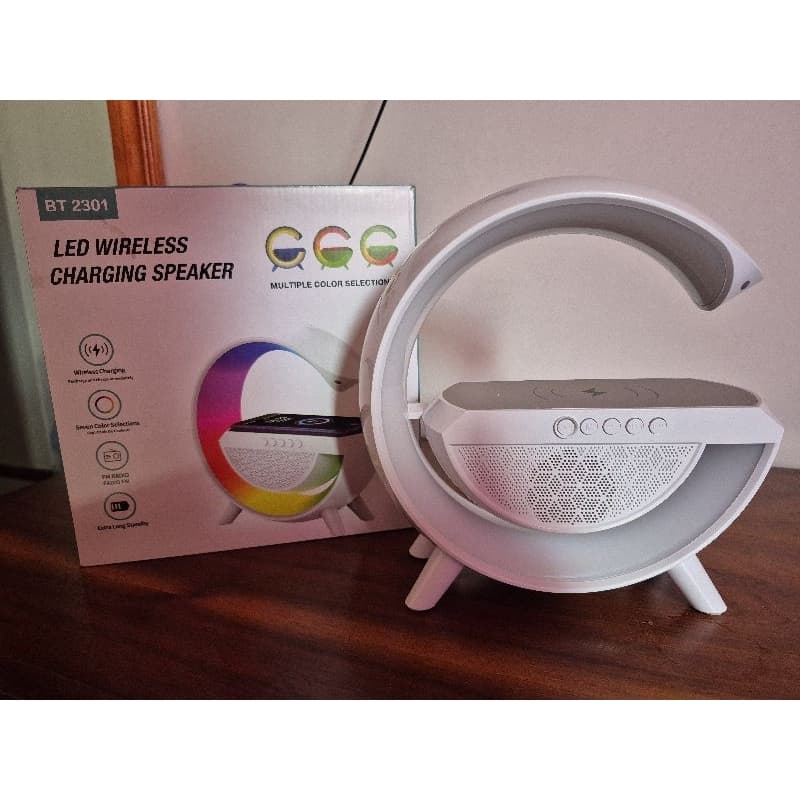 Carregador por indução, rádio am fm, wireless,Bluetooth e led BT2301
