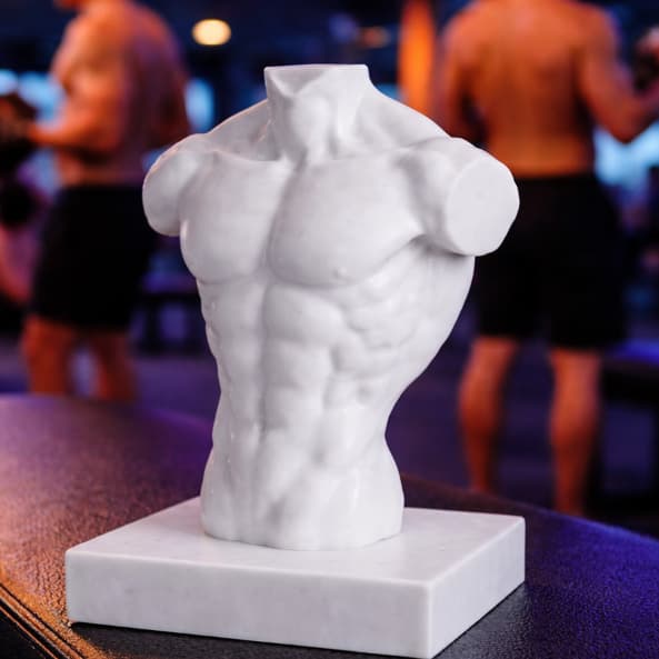 Escultura MUSCULAÇÃO CROSS FIT Torso Homem Minimalista Decorativo Estátua Moderna mesa recepção Sala Quarto Home Office