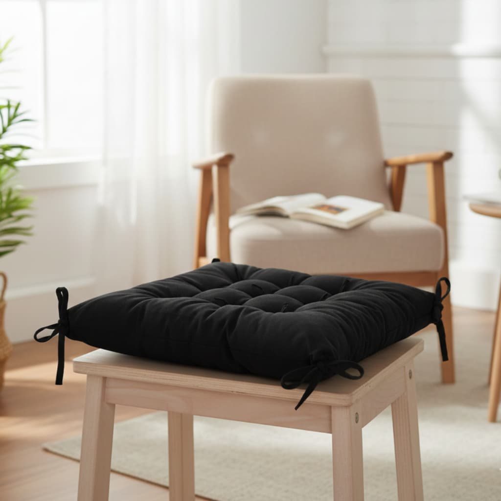 Futon Almofada 40x40 Oxford Colorido Liso Assento Turco Quadrado Enchimento Alto Conforta Maximo