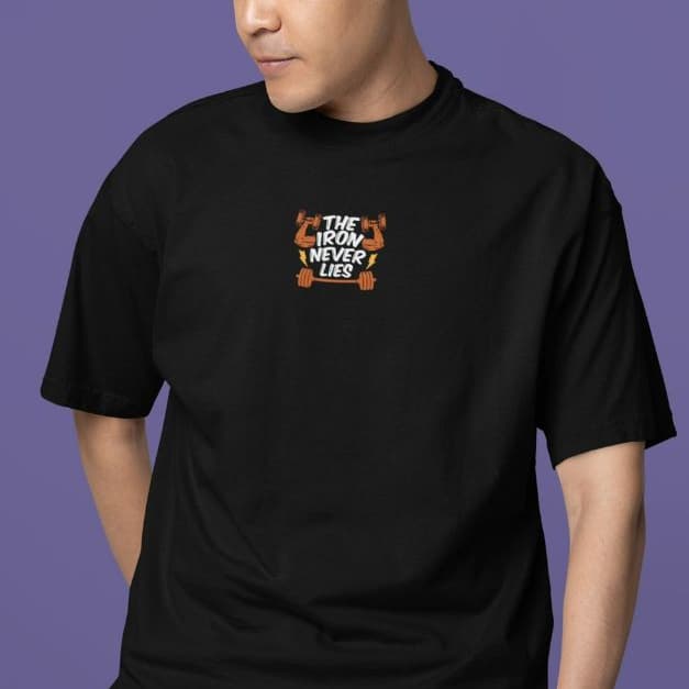 Camiseta Oversized Preta Algodão – Estampa de Alta Qualidade