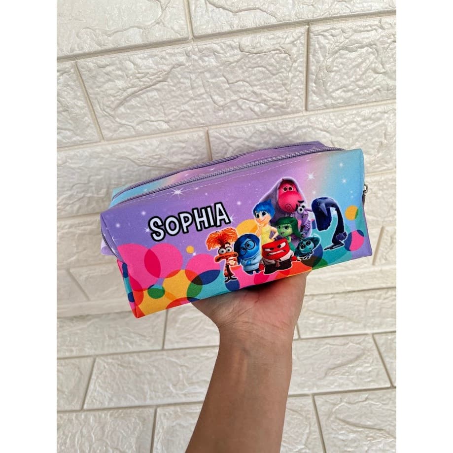 Estojo escolar Divertidamente personalizado, kit escolar estojo, necessaire e higiene personalizado