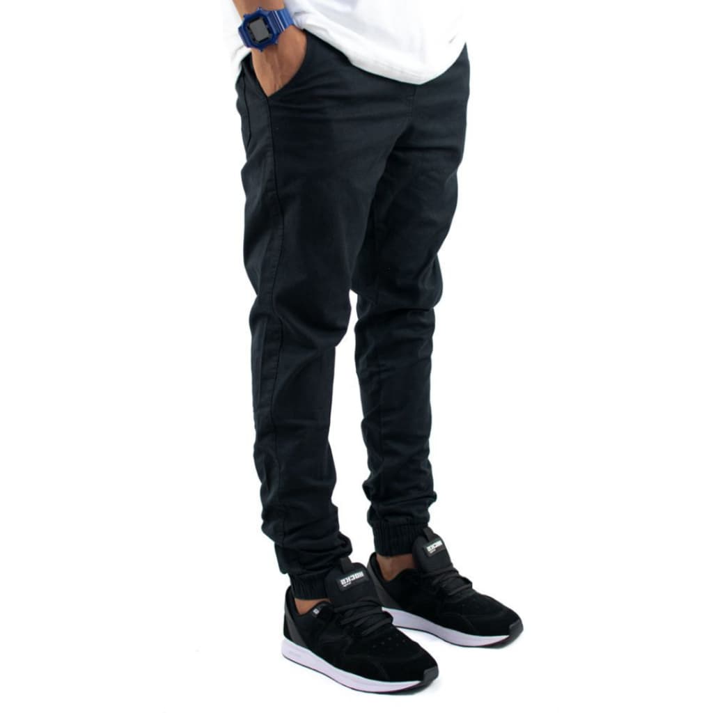 Calça Jogger Masculina Jeans Com Punho Elastico Slim